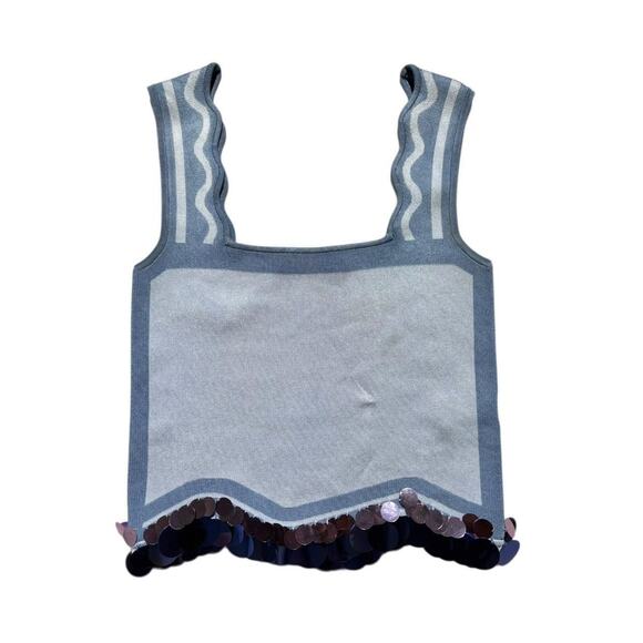 PH5 beatrix wavy embellished crop top - Picture 1 of 4